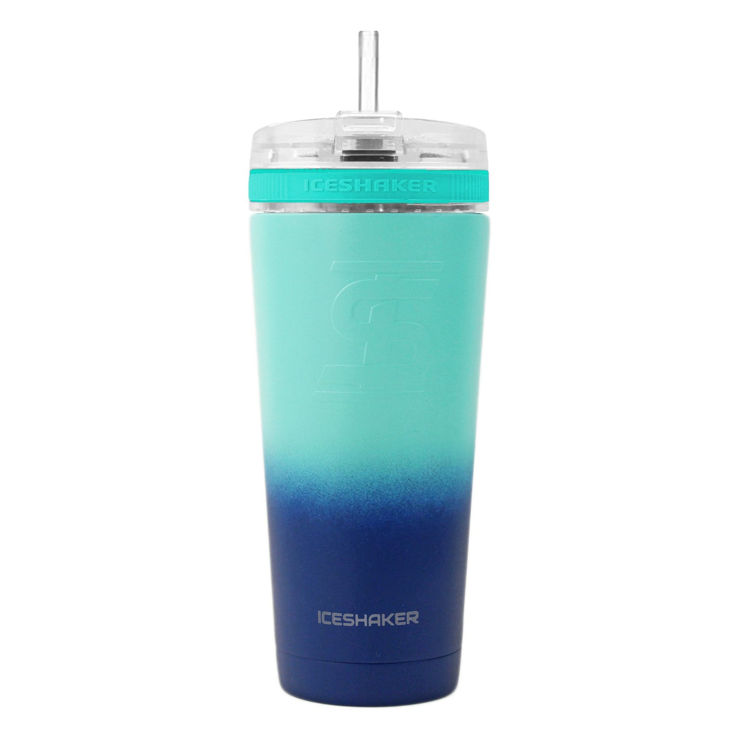 26oz Navy/Mint Ombre w/Flex Lid