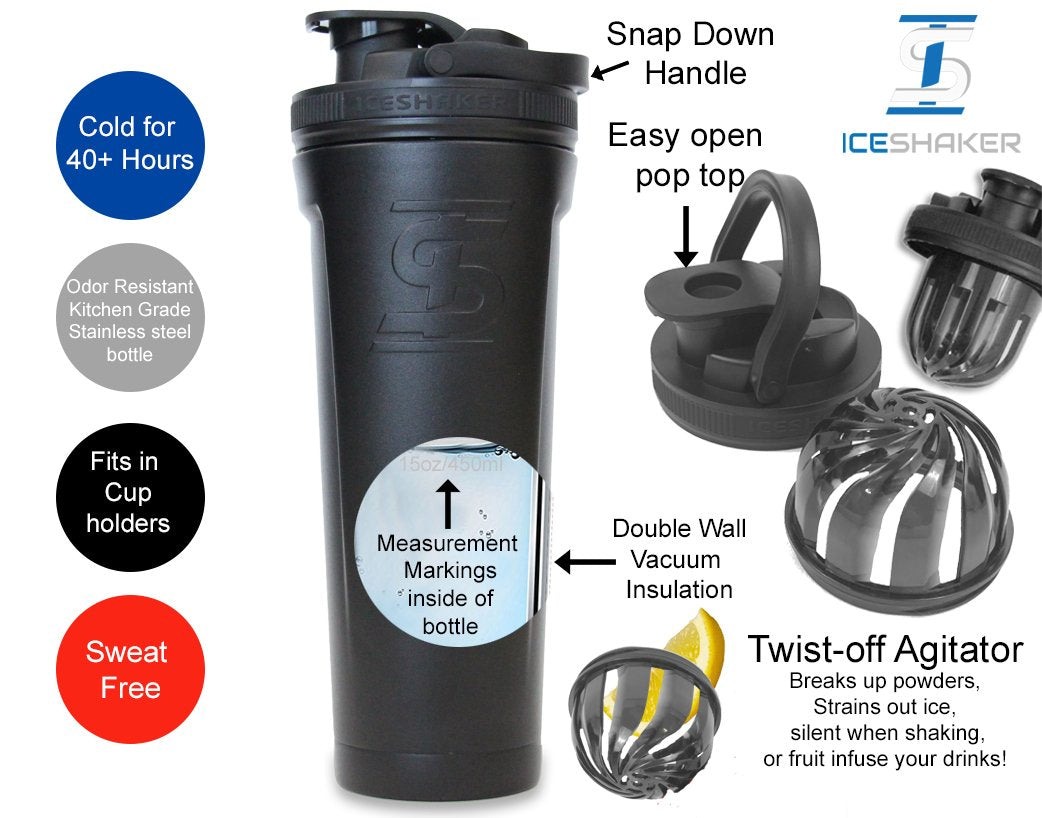 36oz Royal/White Ombre Ice Shaker