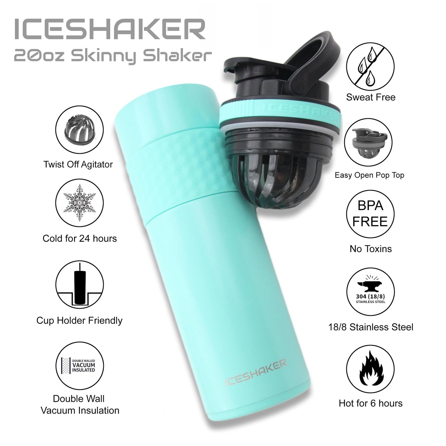 Skinny Shaker - 20oz Mint Twist