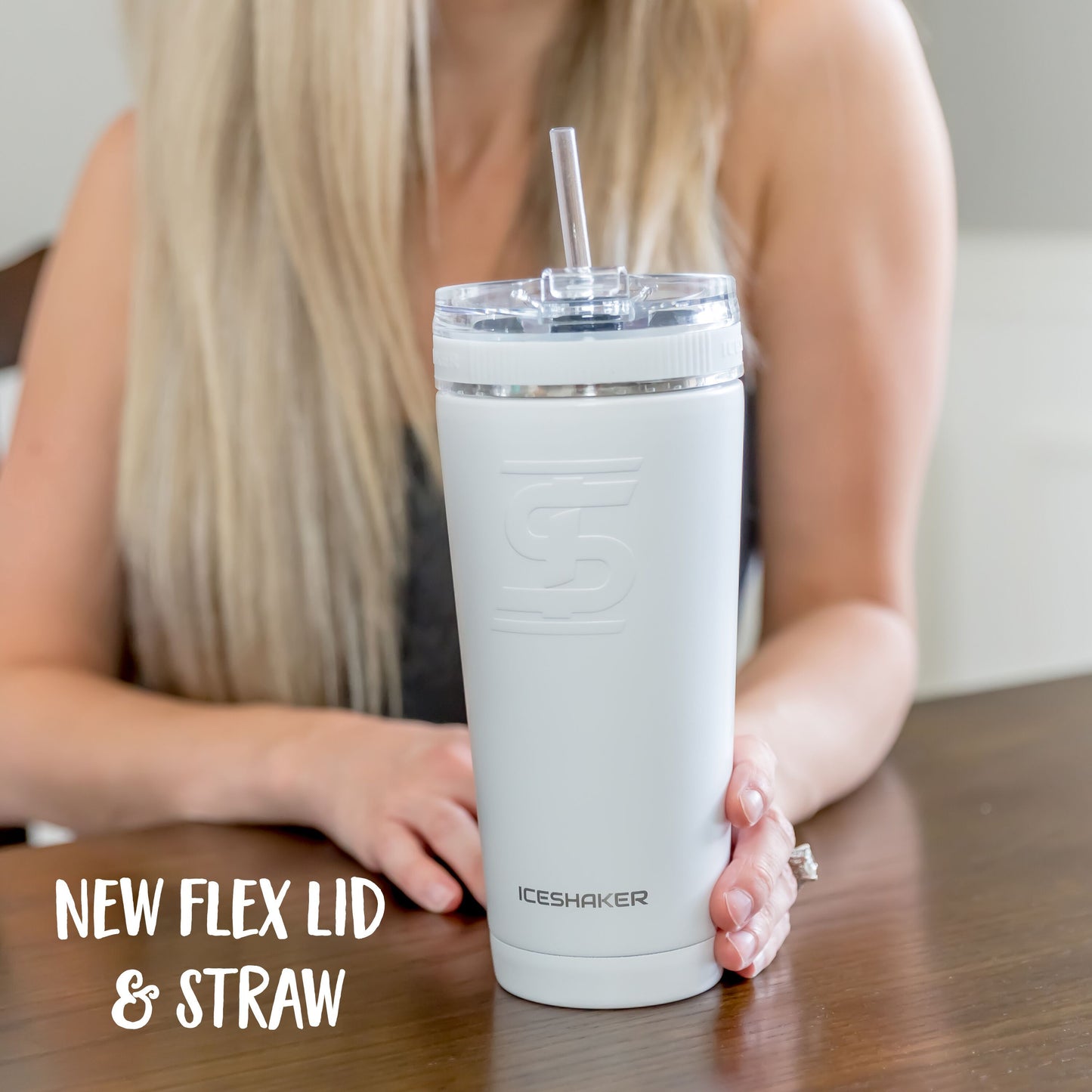 26oz White w/ Flex Lid
